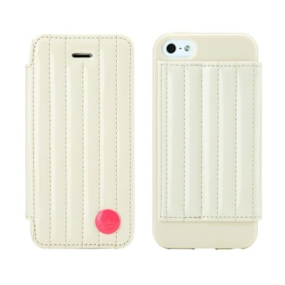 Smėlio spalvos „8thdays“ Jessie's Melody prabangus atverčiamas Apple iPhone SE (5, 5s) dėklas (dėkliukas) / Priedai.lt