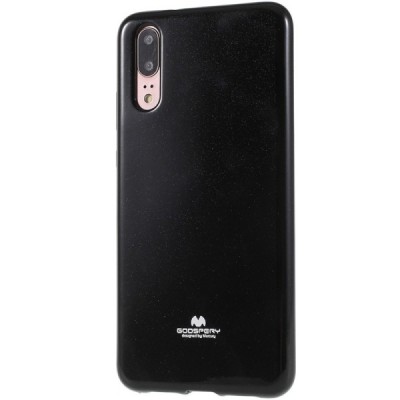 Huawei P20 Mercury melns cieta silikona (TPU) apvalks / vacins.lv
