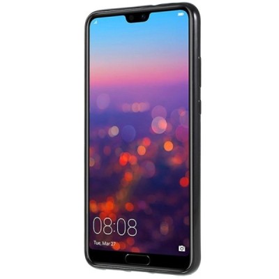 Huawei P20 Mercury melns cieta silikona (TPU) apvalks / vacins.lv