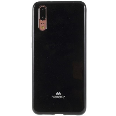 Huawei P20 Mercury melns cieta silikona (TPU) apvalks / vacins.lv