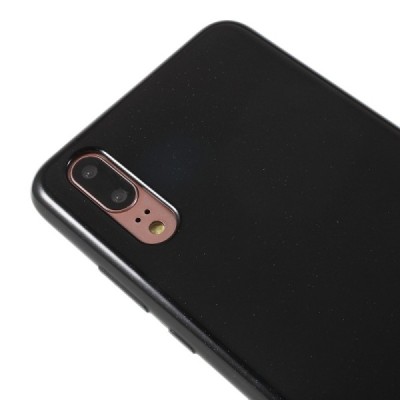 Huawei P20 Mercury melns cieta silikona (TPU) apvalks / vacins.lv