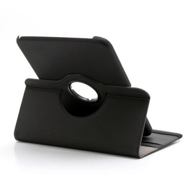 Samsung Galaxy Tab 3 10.1 P5200 atvēramais melns ādas futrālis, grozās 360° grādu apjomā / Vacins.lv