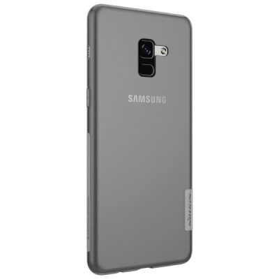 Samsung Galaxy A8 2018 (A530F) Nillkin Nature plonas skaidrus (permatomas) silikoninis TPU pilkas dėklas / Priedai.lt