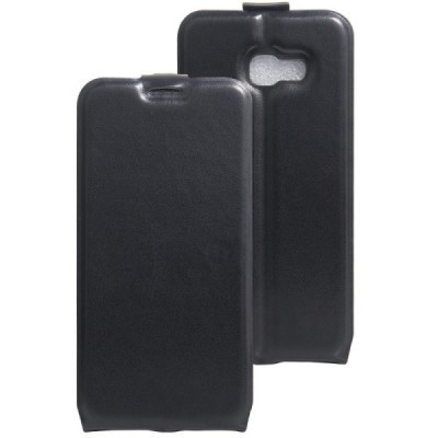 Samsung Galaxy A5 2017 (A520) vertikaliai atverčiamas juodas odinis dėklas - piniginė / Priedai.lt