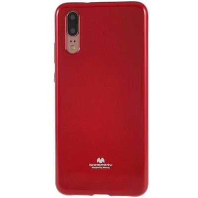 Huawei P20 Mercury sarkans cieta silikona (TPU) apvalks / vacins.lv
