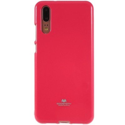 Huawei P20 tamsiai rožinis Mercury kieto silikono (TPU) dėklas - nugarėlė / Priedai.lt