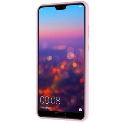 Huawei P20 Mercury gaiši rozs cieta silikona (TPU) apvalks / vacins.lv