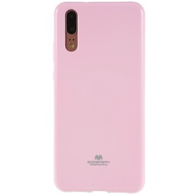 Huawei P20 Mercury gaiši rozs cieta silikona (TPU) apvalks / vacins.lv