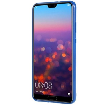 Huawei P20 tamsiai mėlynas Mercury kieto silikono (TPU) dėklas - nugarėlė / Priedai.lt