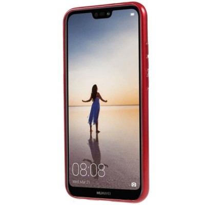 Huawei P20 Lite (Nova 3e) Mercury sarkans cieta silikona (TPU) apvalks / vacins.lv