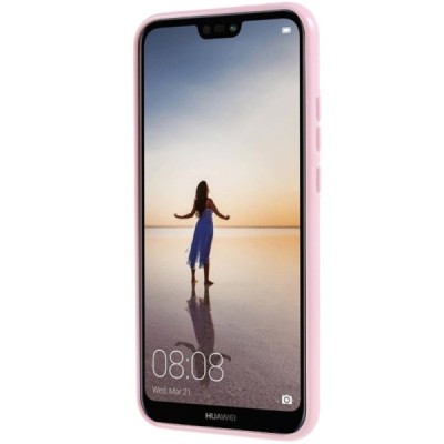 Huawei P20 Lite (Nova 3e) šviesiai rožinis Mercury kieto silikono (TPU) dėklas - nugarėlė / Priedai.lt