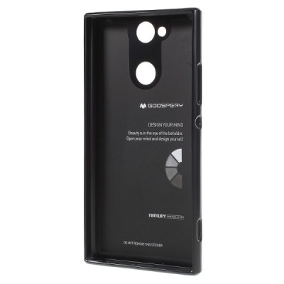 Sony Xperia XA2 (XA2 Dual) Mercury melns cieta silikona (TPU) apvalks / vacins.lv