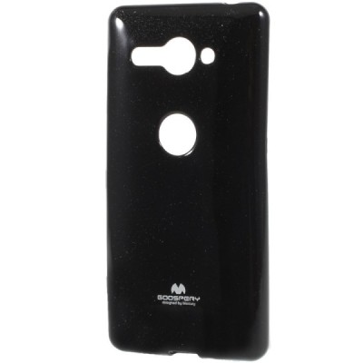 Sony Xperia XZ2 Compact Mercury juodas kieto silikono TPU dėklas - nugarėlė / Priedai.lt