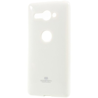 Sony Xperia XZ2 Compact Mercury baltas kieto silikono TPU dėklas - nugarėlė / Priedai.lt