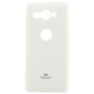 Sony Xperia XZ2 Compact Mercury baltas kieto silikono TPU dėklas - nugarėlė / Priedai.lt
