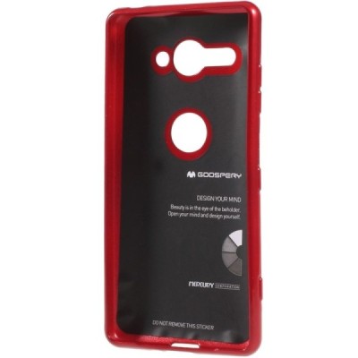Sony Xperia XZ2 Compact Mercury raudonas kieto silikono TPU dėklas - nugarėlė / Priedai.lt