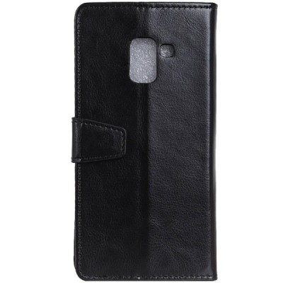 Samsung Galaxy A6 2018 (A600F) atvēramais ādas melns maciņš, grāmata (maks) / Vacins.lv