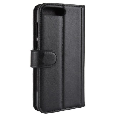 Huawei Y6 2018 (Honor 7A) atvēramais ādas melns maciņš, grāmata (maks) / Vacins.lv