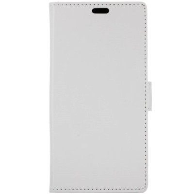 Huawei Y6 2018 (Honor 7A) atvēramais ādas balts maciņš, grāmata (maks) / Vacins.lv