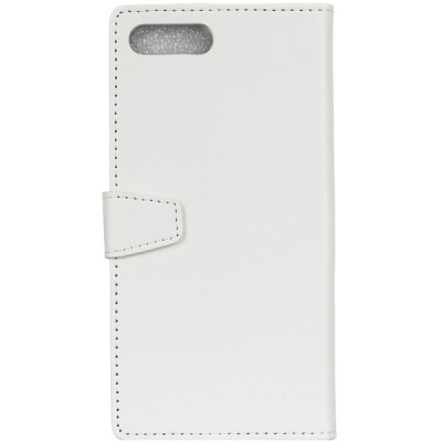 Huawei Y6 2018 (Honor 7A) atvēramais ādas balts maciņš, grāmata (maks) / Vacins.lv