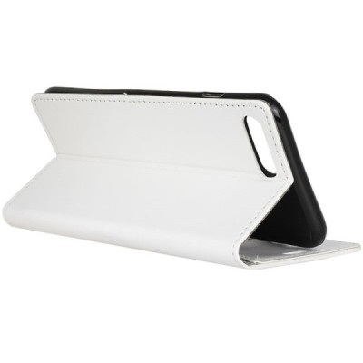 Huawei Y6 2018 (Honor 7A) atvēramais ādas balts maciņš, grāmata (maks) / Vacins.lv