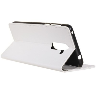 Nokia 7 Plus atvēramais ādas balts maciņš, grāmata (maks) / Vacins.lv