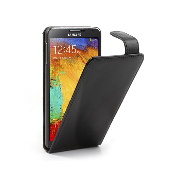 Klasikinis atverčiamas dėklas - juodas (Galaxy Note 3)