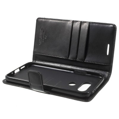 Mercury Blue Moon atverčiamas LG G5 (H850) juodas odinis dėklas - piniginė / Priedai.lt