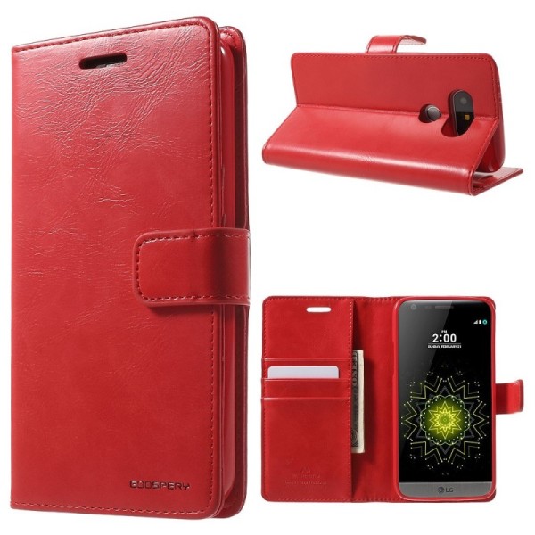 „Mercury“ Blue Moon atvērams maciņš - sarkans (G5 / G5 SE)