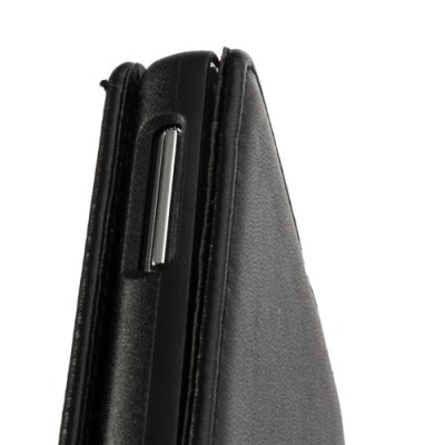 Klasikinis atverčiamas juodas odinis Samsung Galaxy Note 3 N9005 dėklas / Priedai.lt