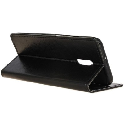 Xiaomi Redmi 5 atvēramais ādas melns maciņš, grāmata (maks) / Vacins.lv