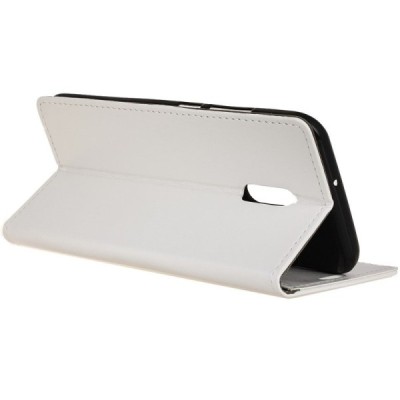 Xiaomi Redmi 5 atvēramais ādas balts maciņš, grāmata (maks) / Vacins.lv