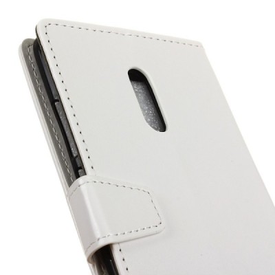 Xiaomi Redmi 5 atvēramais ādas balts maciņš, grāmata (maks) / Vacins.lv