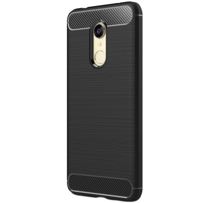 Xiaomi Redmi 5 „Carbon“ cieta silikona (TPU) melns apvalks / vacins.lv