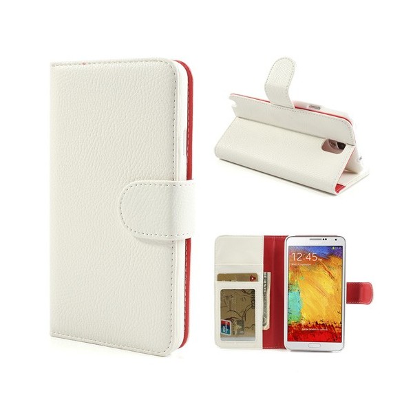 Atverčiamas dėklas, piniginė - baltas (Galaxy Note 3)