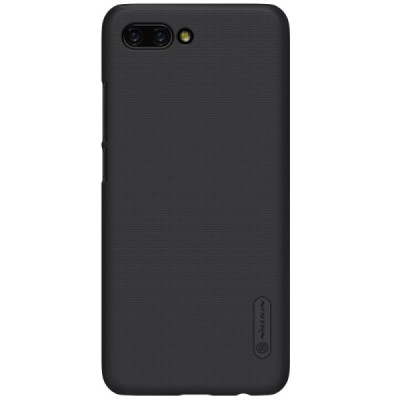 Huawei Honor 10 Nillkin Frosted Shield juodas plastikinis dėklas / Priedai.lt