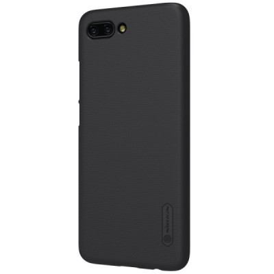 Huawei Honor 10 Nillkin Frosted Shield melns plastmasas apvalks / vacins.lv