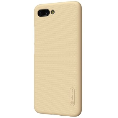 Huawei Honor 10 Nillkin Frosted Shield zelta plastmasas apvalks + ekrāna aizsargplēve / Vacins.lv
