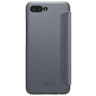 Huawei Honor 10 pilkas odinis atverčiamas Nillkin Sparkle dėklas - knygutė / Priedai.lt