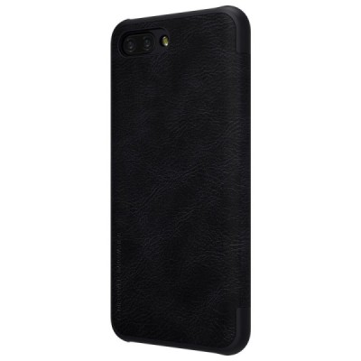 Prabangus „Nillkin“ Qin serijos juodas odinis atverčiamas Huawei Honor 10 dėklas - knygutė / Priedai.lt