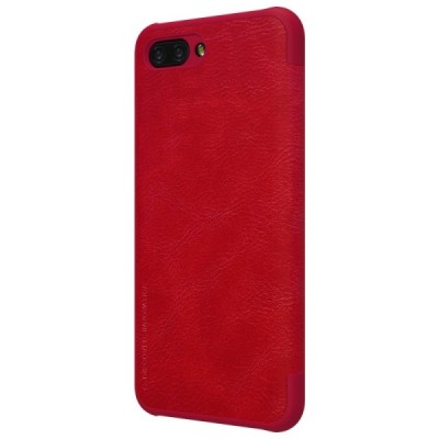 Greznais „Nillkin“ Qin sērijas ādas atvērams sarkans Huawei Honor 10 maciņš / Vacins.lv