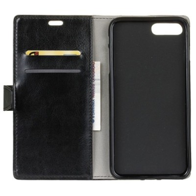 Huawei Honor 10 atvēramais ādas melns maciņš, grāmata (maks) / Vacins.lv