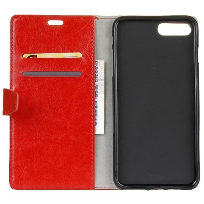 Huawei Honor 10 atvēramais ādas sarkans maciņš, grāmata (maks) / Vacins.lv