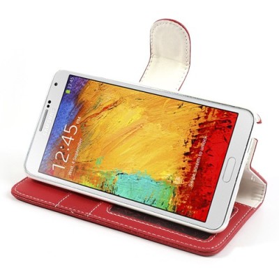 Odinis atverčiamas radonas Samsung Galaxy Note 3 dėklas (dėkliukas) - piniginė / Priedai.lt