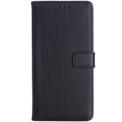 Huawei Honor 10 atvēramais ādas melns retro maciņš (maks) / Vacins.lv