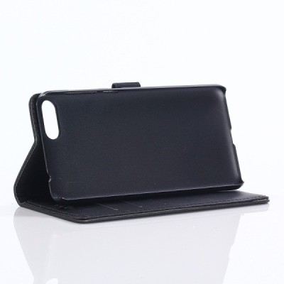 Huawei Honor 10 atvēramais ādas melns retro maciņš (maks) / Vacins.lv