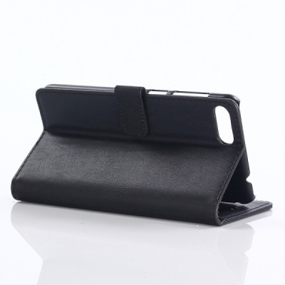 Huawei Honor 10 atvēramais ādas melns retro maciņš (maks) / Vacins.lv