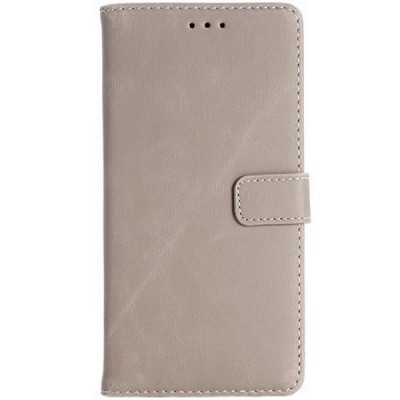 Huawei Honor 10 atverčiamas smėlio spalvos odinis retro dėklas - piniginė / Priedai.lt