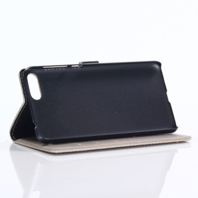 Huawei Honor 10 atverčiamas smėlio spalvos odinis retro dėklas - piniginė / Priedai.lt