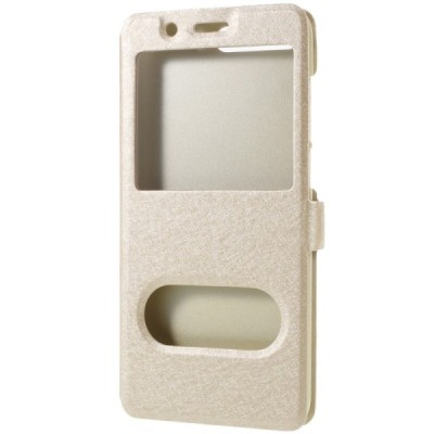 Huawei Y6 2018 un Huawei Honor 7A dual window atvēramais zelta maciņš / Vacins.lv